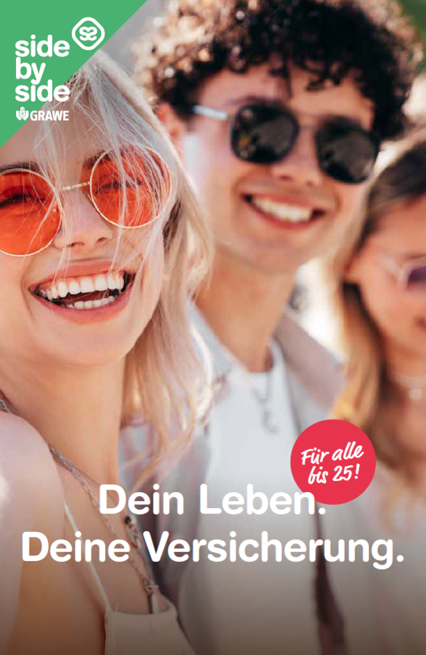 Cover Folder GRAWE sidebyside mit jungem Pärchen