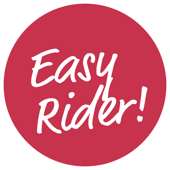 Button mit Inschrift Easy Rider