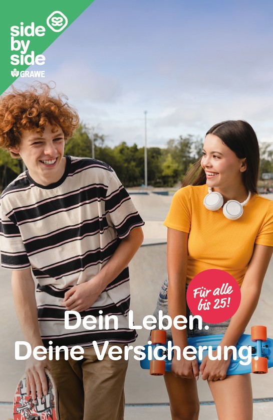 Cover Folder GRAWE sidebyside mit jungem Pärchen